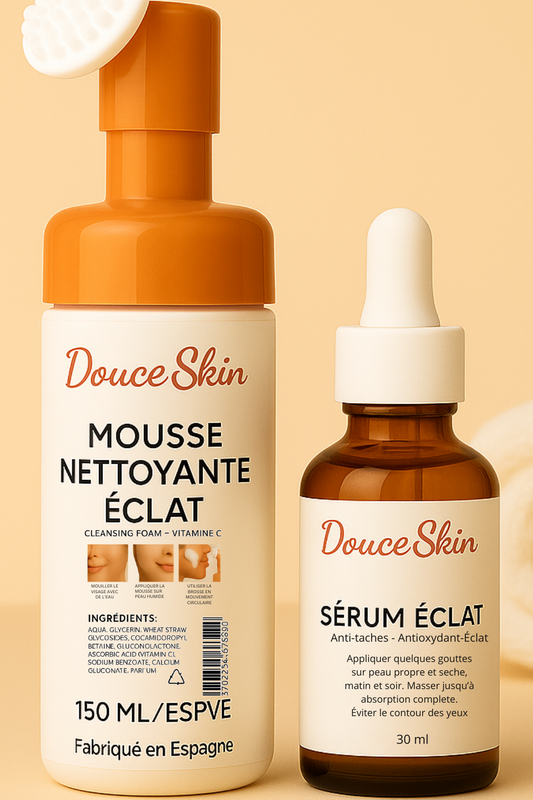 ✨ PACK DUO DouceSkin – Sérum + Mousse Nettoyante • Éclat & Soin Complet